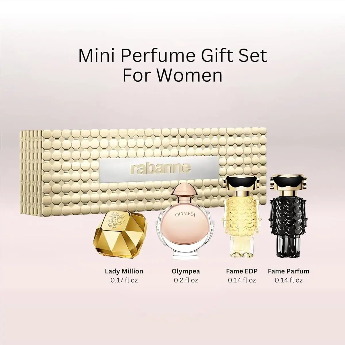 PACO RABANNE 4 PCS MINI SET FOR MEN: ONE MILLION 0.17 EAU DE TOILETTE + ONE MILLION ELIXIR 0.17 PARFUM INTENSE + INVICTUS 0.17 EAU DE TOILETTE + PHANTOM 0.17 EAU DE TOILETTE