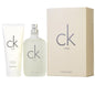 CK ONE 2 PCS SET: 6.7 EAU DE TOILETTE SPRAY + 6.7 SKIN MOISTURIZER