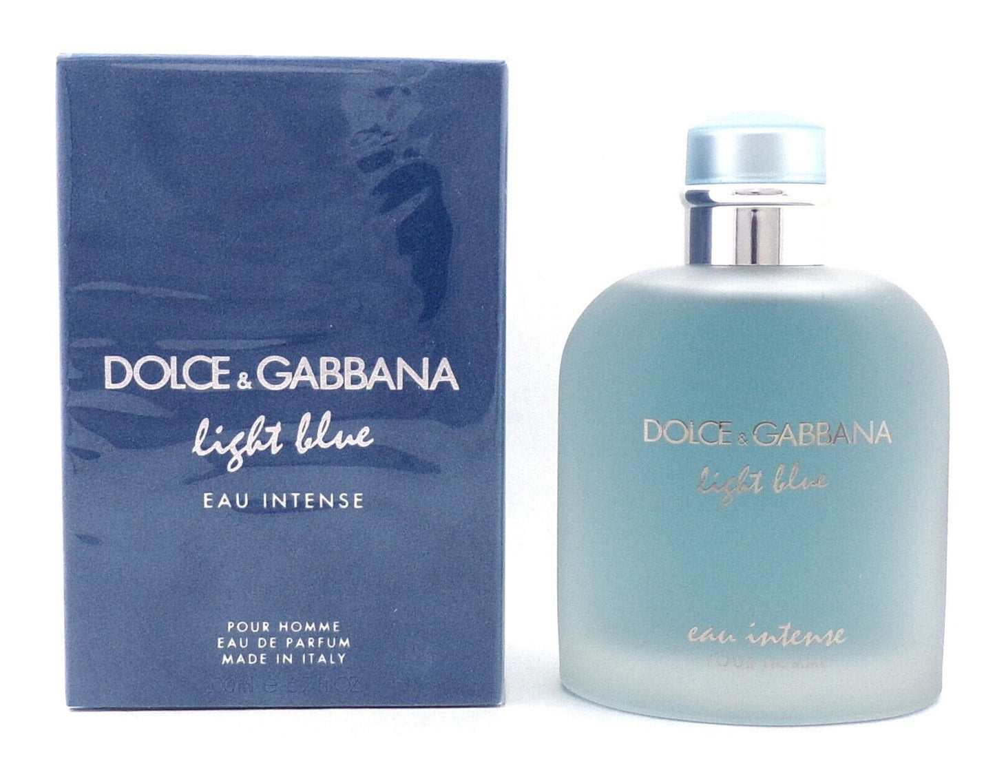 DOLCE & GABBANA LIGHT BLUE EAU INTENSE POUR HOMME 6.7 EAU DE PARFUM SPRAY FOR MEN.