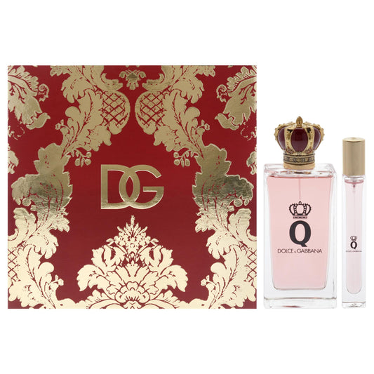 DOLCE & GABBANA "Q" 2 PCS SET FOR WOMEN: 3.3 EAU DE PARFUM SPRAY + 0.33 EAU DE PARFUM SPRAY.