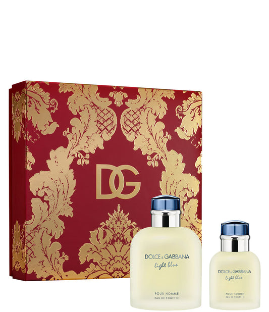 DOLCE & GABBANA LIGHT BLUE 2 PCS SET FOR MEN: 4.2 EAU DE TOILETTE SPRAY + 1.3 EAU DE TOILETTE SPRAY