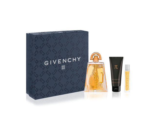 GIVENCHY PI 3 PCS SET FOR MEN: 3.3 EAU DE TOILETTE SPRAY + 0.42 EAU DE TOILETTE SPRAY + 2.5 AFTER SHAVE BALM