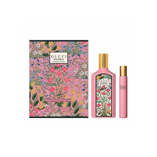 GUCCI FLORA GORGEOUS GARDENIA 2 PCS SET FOR WOMEN: 3.3 EAU DE PARFUM SPRAY + 0.33 EAU DE PARFUM SPRAY.