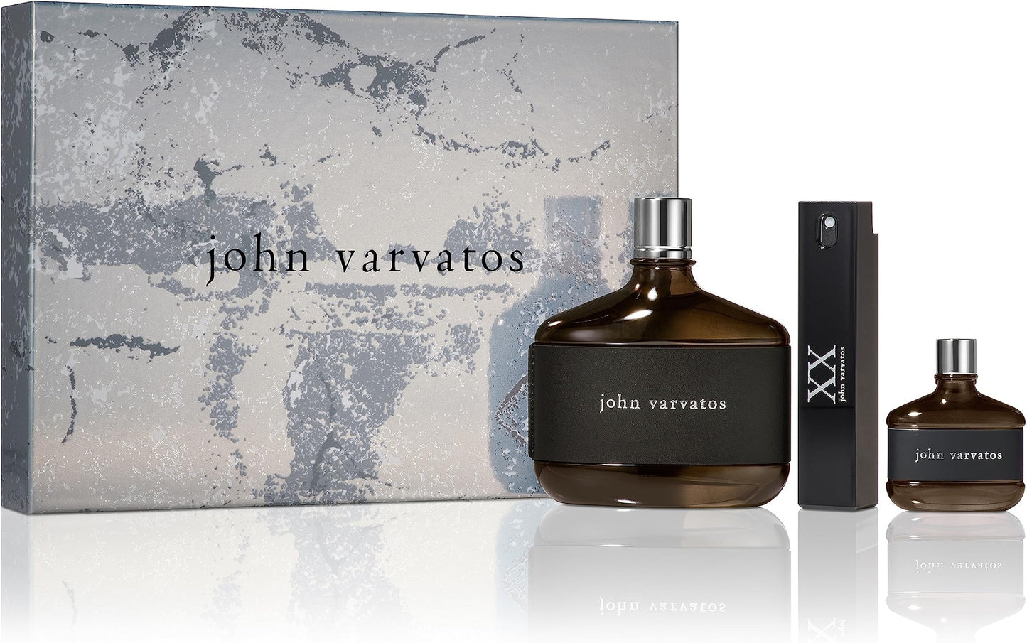 JOHN VARVATOS 3 PCS SET FOR MEN: 4.2 EAU DE TOILETTE SPRAY + XX 0.57 EAU DE TOILETTE SPRAY + 15 ML EAU DE TOILETTE MINI