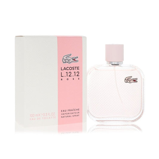 LACOSTE L.12.12 ROSE EAU FRAICHE 3.3 EAU DE TOILETTE SPRAY.