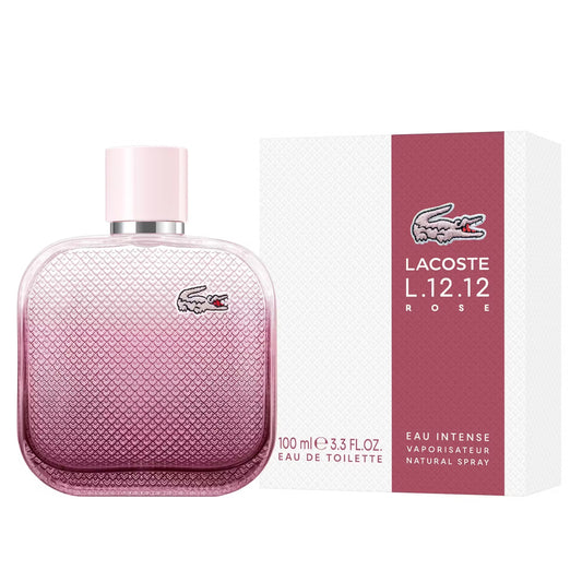 LACOSTE L.12.12 ROSE EAU INTENSE 3.3 EAU DE TOILETTE SPRAY FOR WOMEN