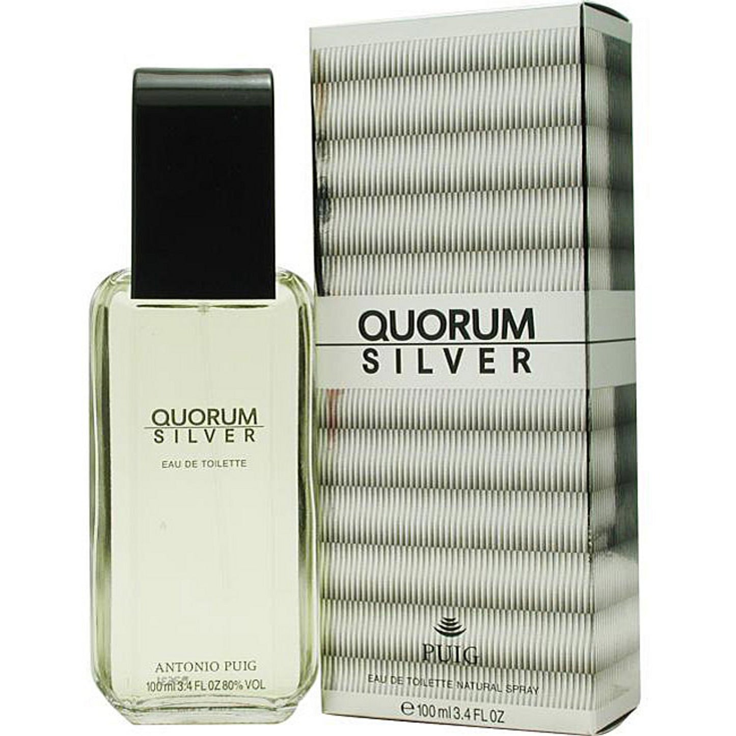 QUORUM SILVER 3.4 EAU DE TOILETTE SPRAY