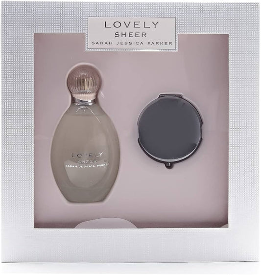 LOVELY SHEER SARAH JESSICA PARKER 2 PCS SET: 3.4 EAU DE PARFUM SPRAY + COMPACT MIRROR