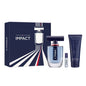 TOMMY HILFIGER IMPACT 3 PCS SET FOR MEN: 3.4 EAU DE TOILETTE SPRAY + 0.14 EAU DE TOILETTE SPRAY + 3.4 SHAMPOO