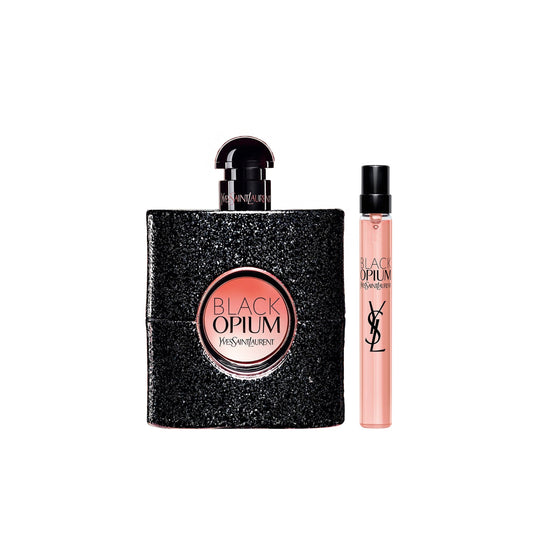 YSL BLACK OPIUM 2 PCS SET: 3 OZ EAU DE PARFUM SPRAY + 0.33 EAU DE PARFUM SPRAY